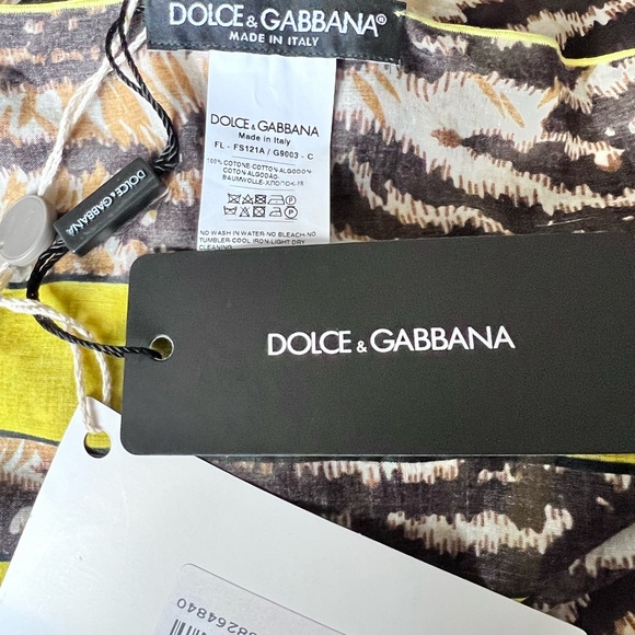Dolce & Gabbana Scarf large 100% Cotton Animal Print 30” X 70” New with Tags - Picture 12 of 15